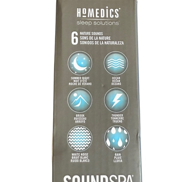 HoMedics Sound Spa Portable Sound Machine: Relaxation Machine 6 Nature Sounds - Picture 7 of 9